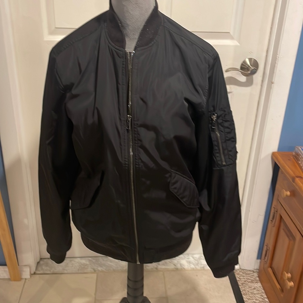 Mens Nylon Bomber Jacket